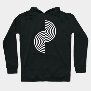 Groovy Waves - Black and White Hoodie